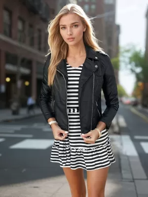 Ženska jakna DSTREET NESSI TY3455 ČRN