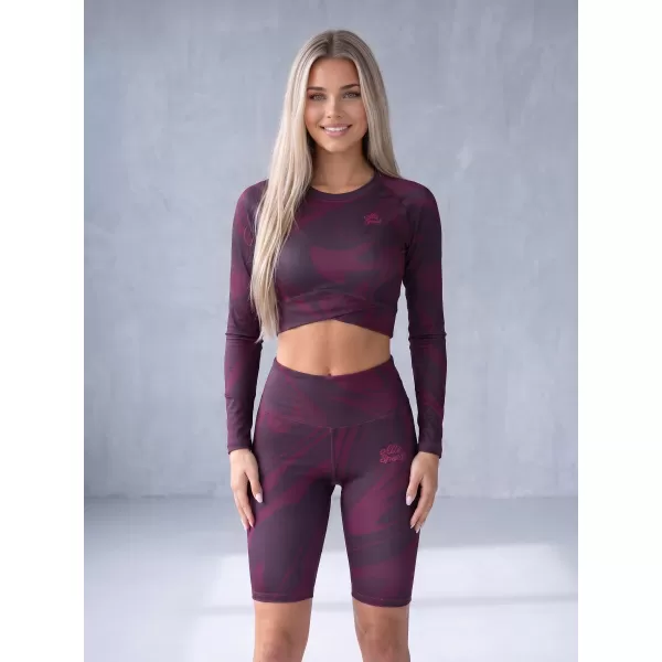  Vrhunski ženski funkcionalni top z dolgimi rokavi ALTISPORT VOJ/ALW072TR04 VINSKO RDEČE 