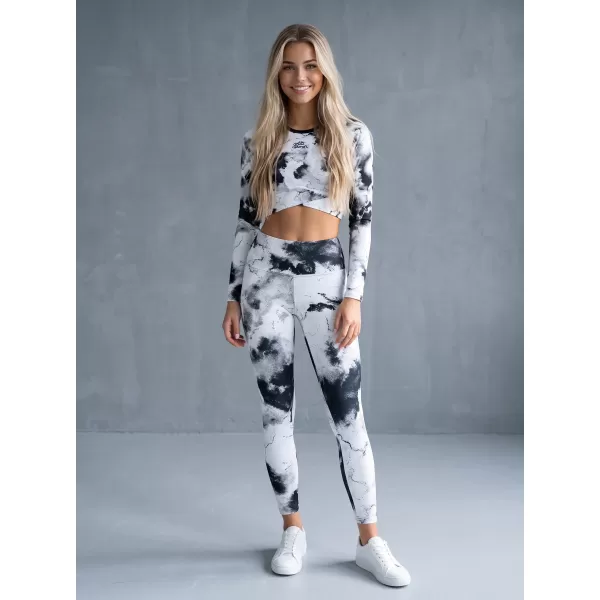  Vrhunski ženski funkcionalni top z dolgimi rokavi ALTISPORT VOJ/ALW066TR04 ČRNO-BELO 