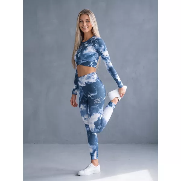  Vrhunski ženski funkcionalni top z dolgimi rokavi ALTISPORT VOJ/ALW066TR04 TEMNO MODRA 