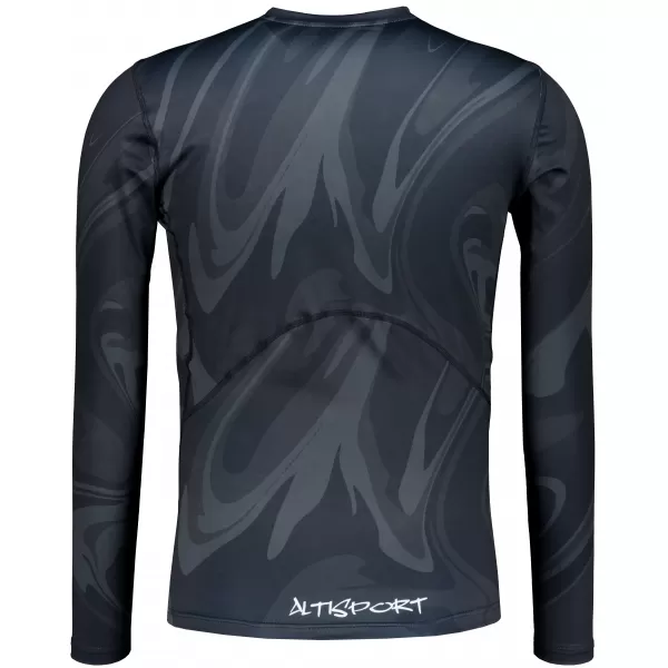  Moška premium kompresijska majica z dolgimi rokavi ALTISPORT VOJ/ALM072TR03 ČRNA 