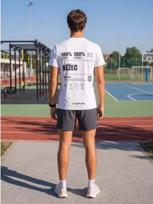 Moška premium funkcionalna majica s kratkimi rokavi ALTISPORT BĚŽEC VOJ/ALM091TR01 BELA