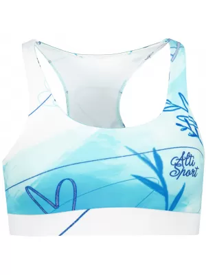 Ženski vrhunski športni modrček ALTISPORT VOJ/ALW083POD01 BELO MODRA