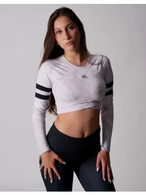 Vrhunski ženski funkcionalni top z dolgimi rokavi ALTISPORT VOJ/ALW096TR04 BELA