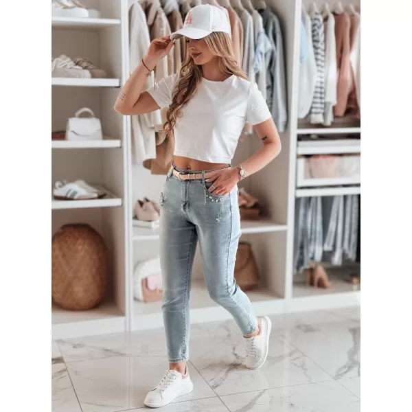  Ženske hlače DSTREET BLINGBLING UY2451 MODRO 