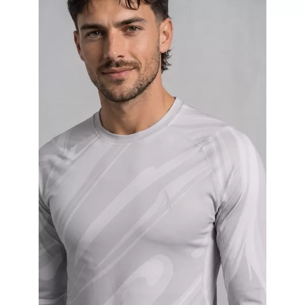  Moška premium kompresijska majica z dolgimi rokavi ALTISPORT VOJ/ALM072TR03 SIVA 