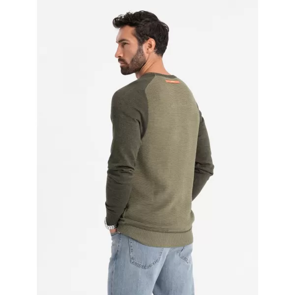  Moški pulover OMBRE OM-SWSW-0121 OLJK 