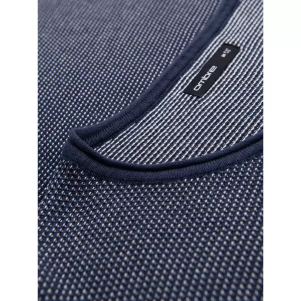  Moški pulover OMBRE OM-SWSW-0118 MORNARSKO MODRO 
