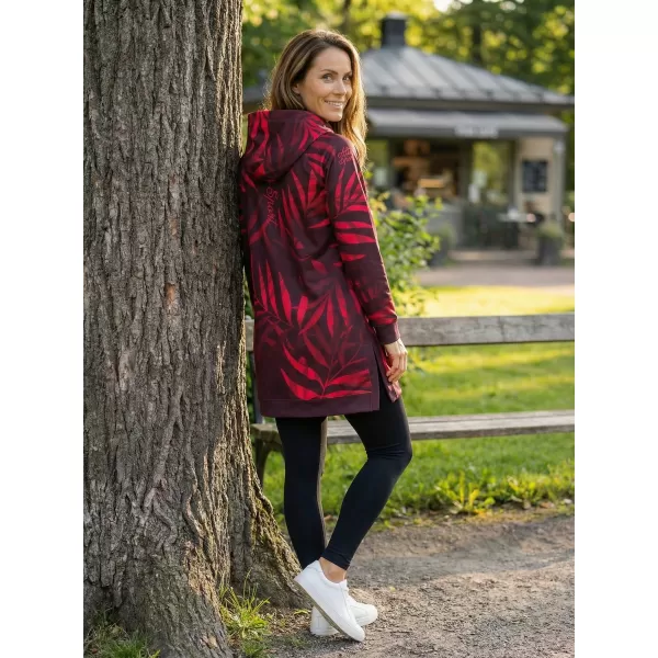  Ženski funkcionalni podaljšani pulover premium ALTISPORT VOJ/ALW094MI03 VINO/RDEČA 