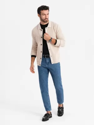Kavbojke OMBRE OM-PADP-0225 TEMNO MODRA