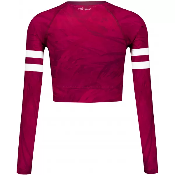  Vrhunski ženski funkcionalni top z dolgimi rokavi ALTISPORT VOJ/ALW096TR04 BORDO 