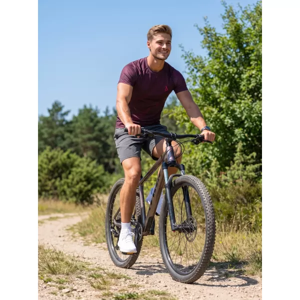  Moška funkcionalna kompresijska majica s kratkimi rokavi premium ALTISPORT VOJ/ALM072TR04 VINSKO RDEČE 