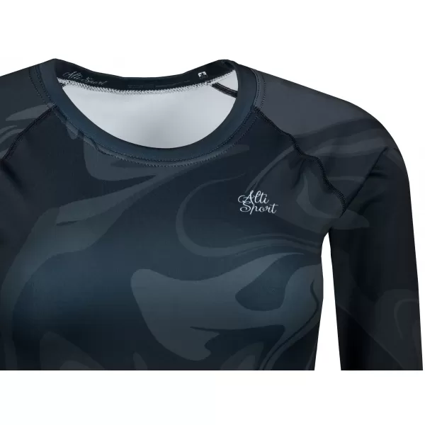  Vrhunski ženski funkcionalni top z dolgimi rokavi ALTISPORT VOJ/ALW072TR04 ČRNA 