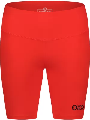 Ženske kratke pajkice za fitnes NORDBLANC NBSPL8036 ORANŽNO ČRNILO