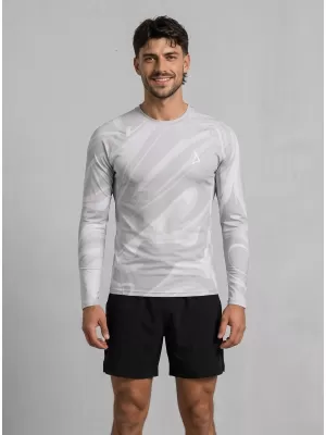 Moška premium kompresijska majica z dolgimi rokavi ALTISPORT VOJ/ALM072TR03 SIVA