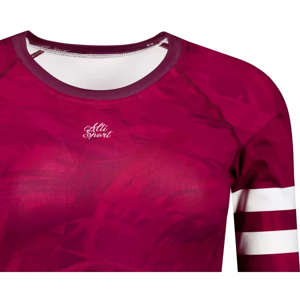 Vrhunski ženski funkcionalni top z dolgimi rokavi ALTISPORT VOJ/ALW096TR04 BORDO 