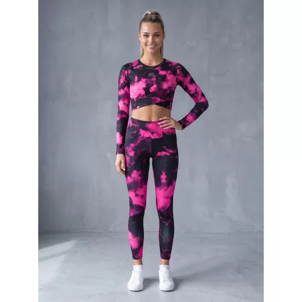  Vrhunski ženski funkcionalni top z dolgimi rokavi ALTISPORT VOJ/ALW066TR04 ČRNO ROZA 