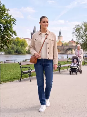 Ženska jakna ALTISPORT EVELINA LAHKA KREMNA