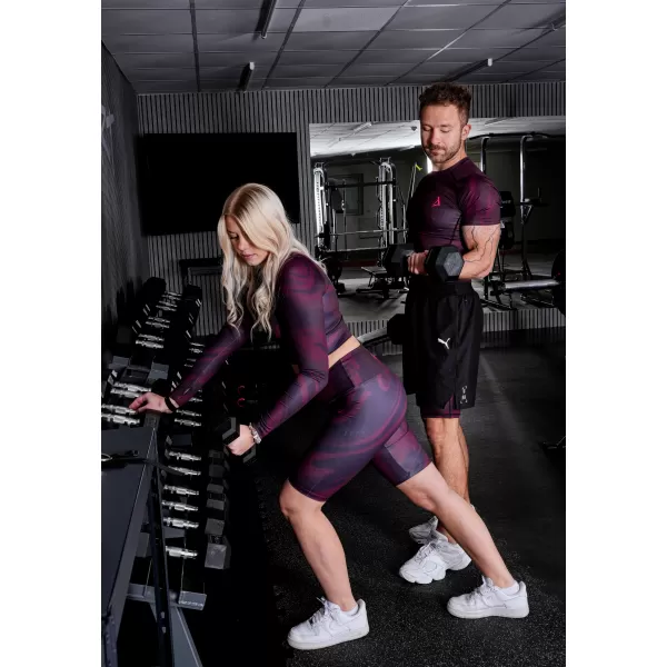  Vrhunski ženski funkcionalni top z dolgimi rokavi ALTISPORT VOJ/ALW072TR04 VINSKO RDEČE 