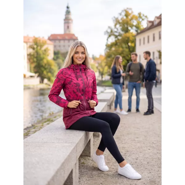  Ženski plašč ALTISPORT ELANI BORDO 