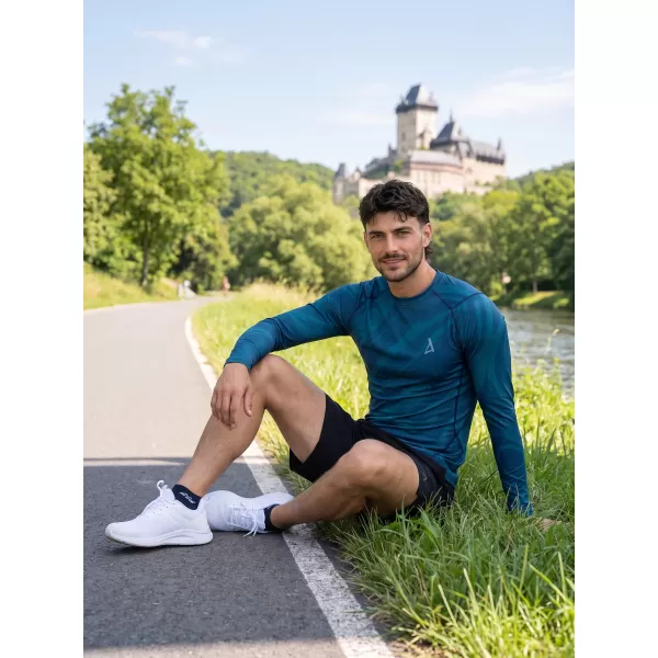  Moška premium kompresijska majica z dolgimi rokavi ALTISPORT VOJ/ALM072TR03 KEROZIN 