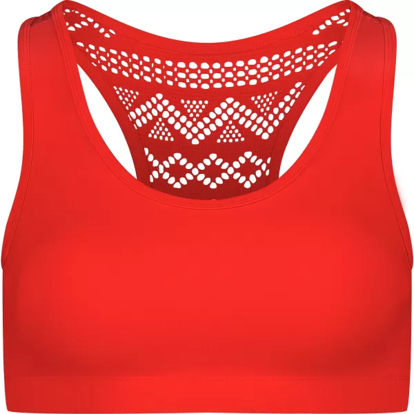  Ženski športni nedrček NORDBLANC STABILITY NBSFL8034 ORANŽNO ČRNILO 