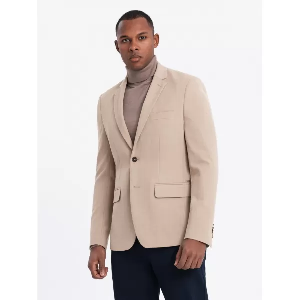  Pánské sako OMBRE OM-BLZB-0135 BEIGE 