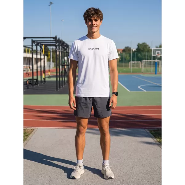  Moška premium funkcionalna majica s kratkimi rokavi ALTISPORT BĚŽEC VOJ/ALM091TR01 BELA 