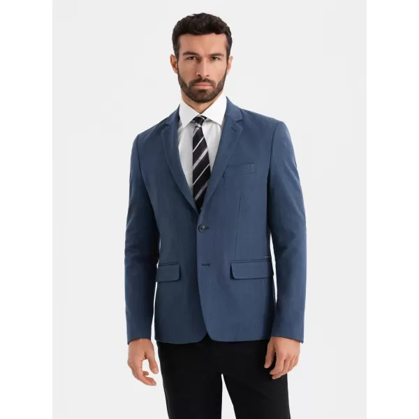  Pánské sako OMBRE OM-BLZB-0135 DARK BLUE 