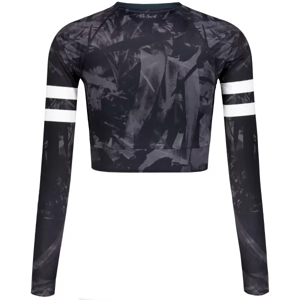  Vrhunski ženski funkcionalni top z dolgimi rokavi ALTISPORT VOJ/ALW096TR04 ČRNA 