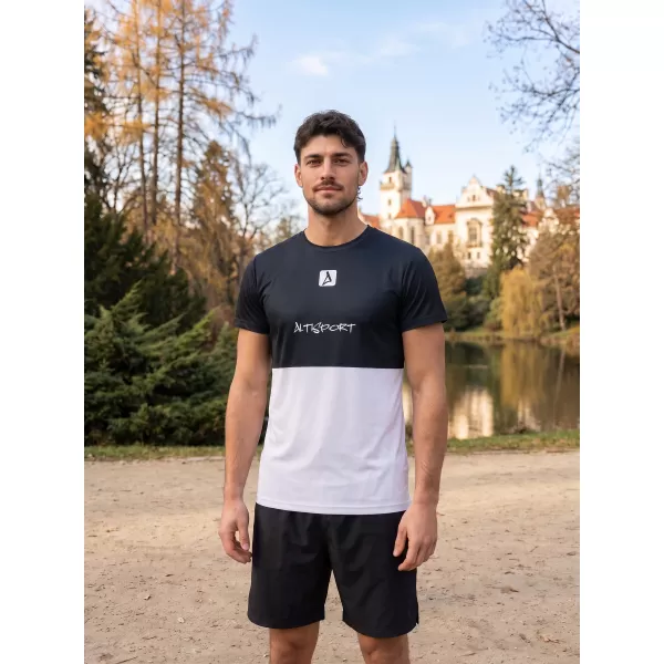  Moška premium plus funkcionalna majica s kratkimi rokavi ALTISPORT VOJ/ALM051TR02 ČRNA 