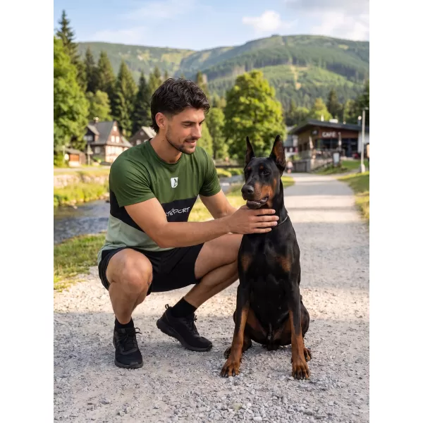  Moška premium plus funkcionalna majica s kratkimi rokavi ALTISPORT VOJ/ALM051TR02 KAKI 