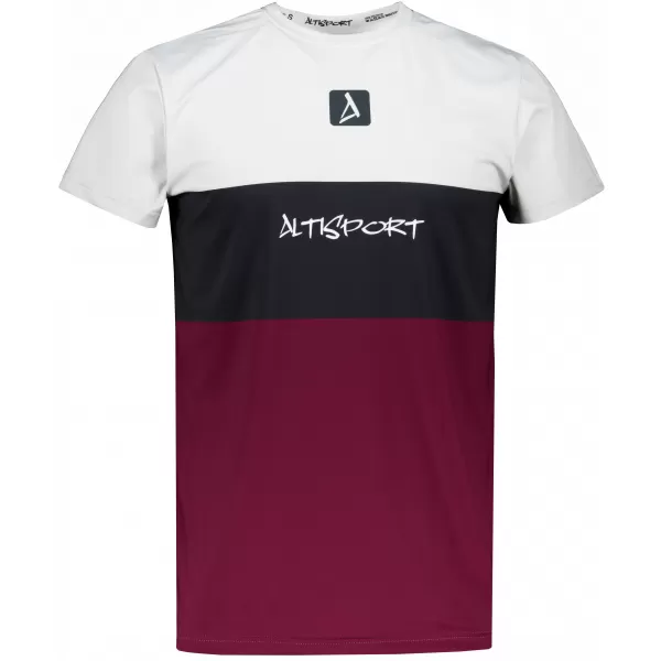  Moška premium plus funkcionalna majica s kratkimi rokavi ALTISPORT VOJ/ALM051TR02 BORDO 