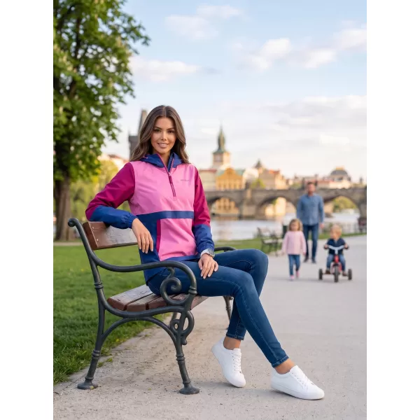  Ženska jakna ALTISPORT ELENE ROZA/BORDO 