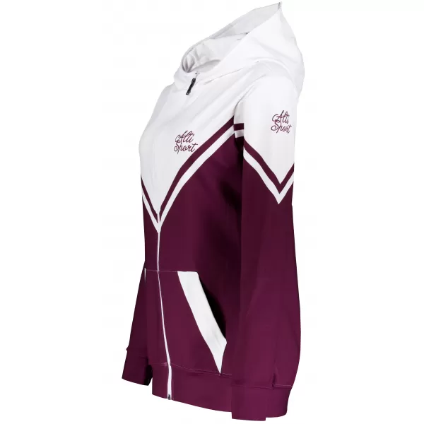  Ženski vrhunski funkcionalni pulover z zadrgo ALTISPORT VOJ/ALW101MI02 BORDO/BELA 