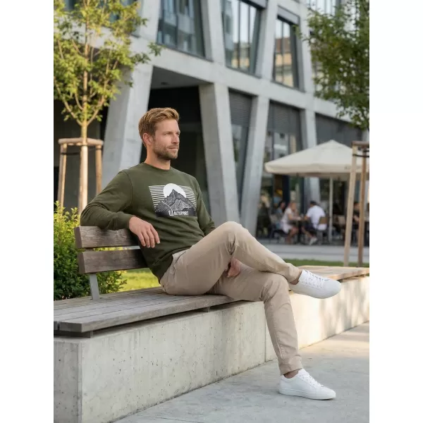  Moški pulover ALTISPORT ALM188406 VOJAŠKI 