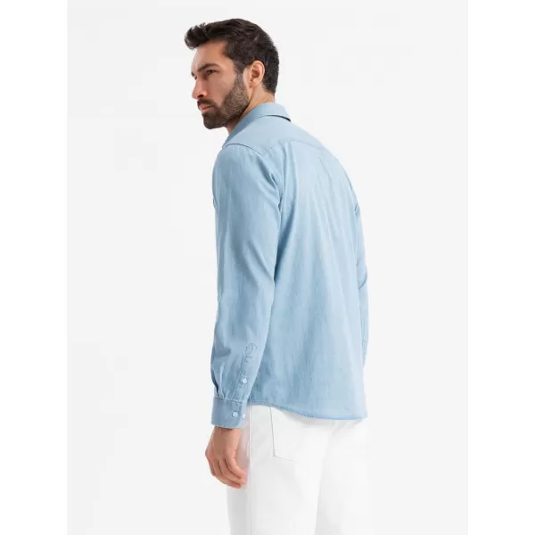  Srajca OMBRE OM-SHDS-0181 SVETLO MODRA 