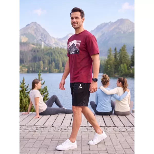 Moška majica s kratkimi rokavi ALTISPORT ALM188812 GRANAT 