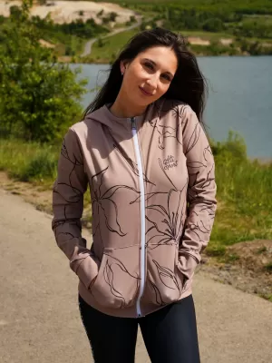 Ženski vrhunski funkcionalni pulover z zadrgo ALTISPORT VOJ/ALW100MI02 RJAVA