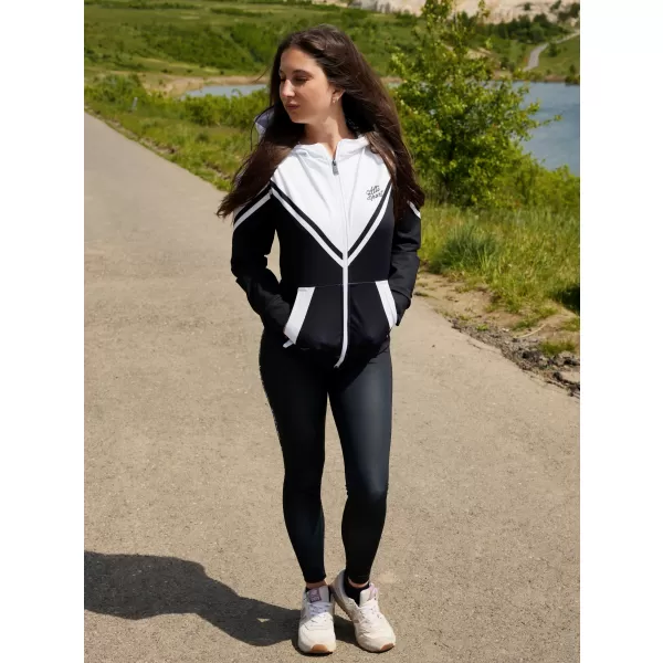  Ženski vrhunski funkcionalni pulover z zadrgo ALTISPORT VOJ/ALW101MI02 ČRNO-BELO 