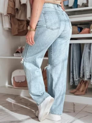 Ženske hlače DSTREET STYLLEG UY2491 MODRO