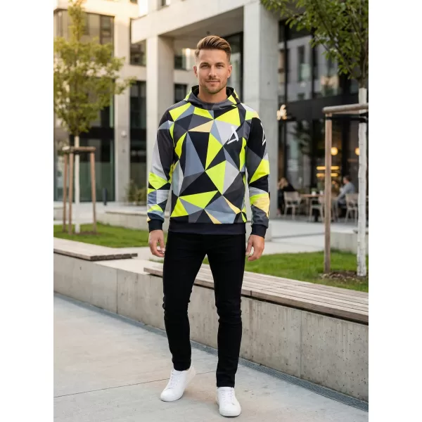  Moška funkcionalna trenirka Premium ALTISPORT VOJ/ALM007MI01 ČRNA/FLUO RUMENA 