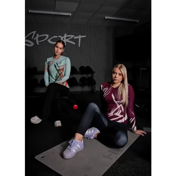  Ženska premium funkcionalna majica z dolgimi rokavi ALTISPORT VOJ/ALW074TR03 RUDA 