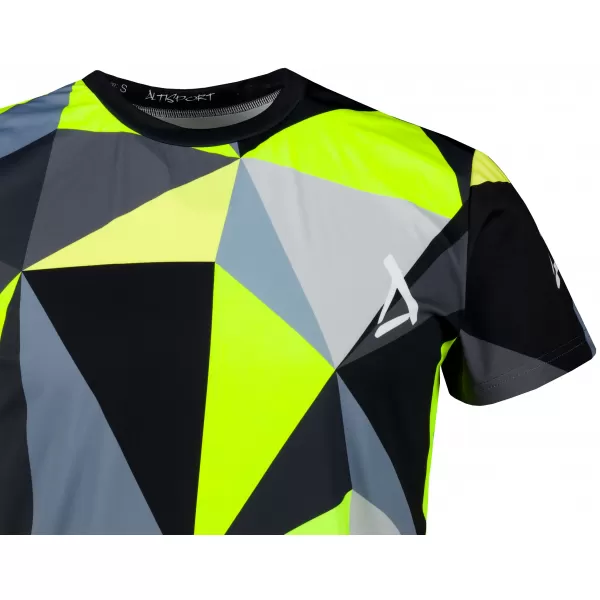  Moška funkcionalna t -majica Premium Plus ALTISPORT VOJ/ALM007TR02 ČRNA/FLUO RUMENA 