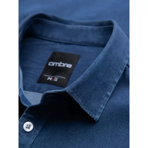  Srajca OMBRE OM-SHDS-0180 TEMNO MODRA 