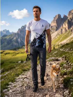 Moška premium plus funkcionalna majica s kratkimi rokavi ALTISPORT VOJ/ALM059TR02 BELA