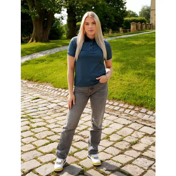  Ženska funkcionalna majica z vrhunskim ovratnikom ALTISPORT VOJ/ALW075TR05 TEMNO-PET 