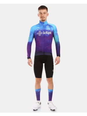 Moški kolesarski dres z dolgimi rokavi KILPI VULCANO-M YM0366KI MODRO