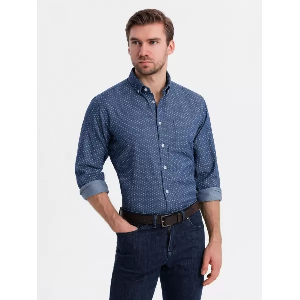  Srajca OMBRE OM-SHDS-0179 MODRO 