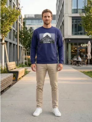 Moški pulover ALTISPORT ALM188406 POLNOČNO MODRA